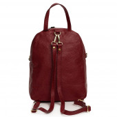 Rucsac dama din piele naturala DiAmanti Sarche Rosso Scuro